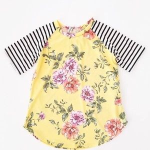 Kids Floral Raglan Tee